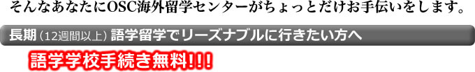 長期（12週間以上）語学留学でリーズナブルに行きたい方へ